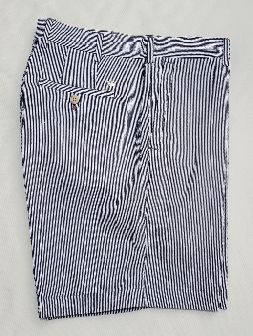 Peter Millar Gray Seersucker Stripe Shorts 32 Waist